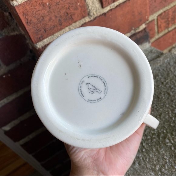 Anthropologie Ceramic Monogrammed Ornate Mug w Letter J - Picture 4 of 4